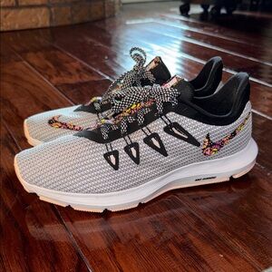 Nike Black and White Sneakers with Colorful Accents